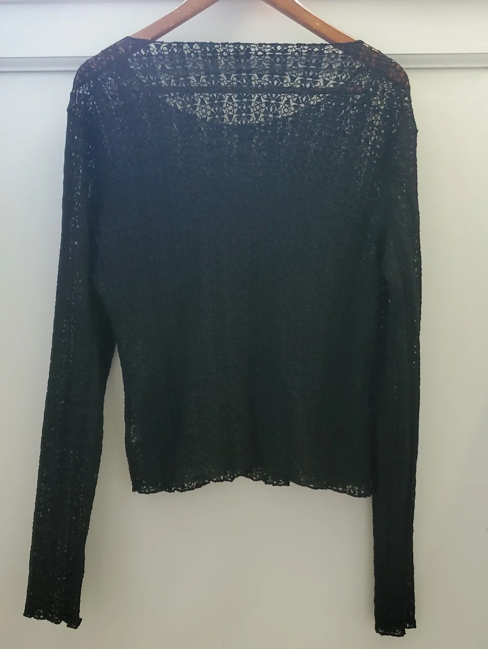 Natural Life Lace Layering Black Top Size XXL